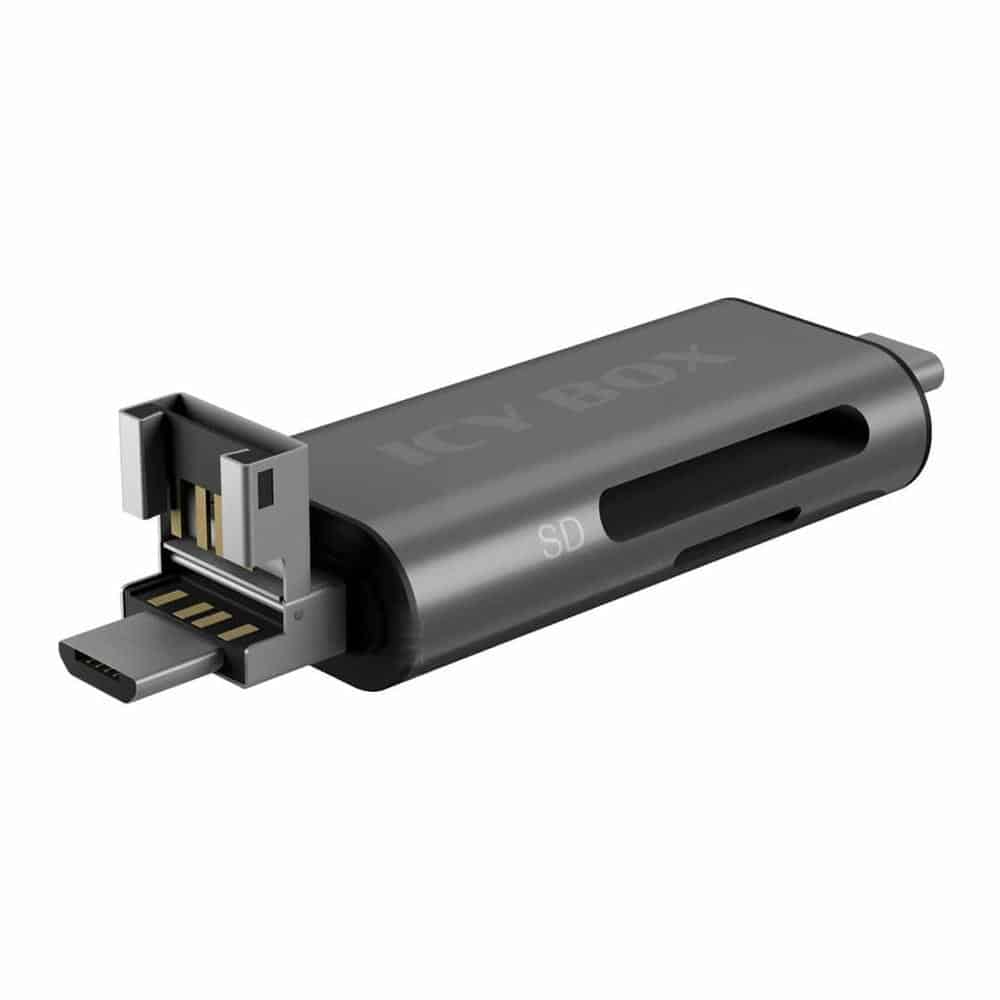 (image for) ICY BOX Combo Type-C/USB SD/MicroSD Card Reader with OTG Android function